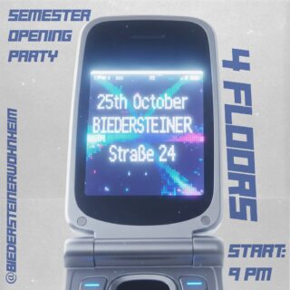 Only one day left till the party, be there or be square!🥳
🎉 Semester Opening Party „Krass Lachen“
📍 Biedersteiner Straße 24, Munich
🎟️ AK: 10€ / 8€ Erstis
📅 25.10.2025 
⏰ 9 PM