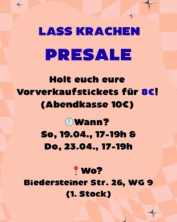 Get your Presale Tickets for LASS KRACHEN on April 25, 2026🎉
